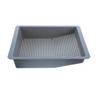 ibasenice Bacinella per lavello da cucina - Cestello in plastica 14x10'' per lavare verdure e frutta - Bacinella di scolo per lavare piatti e frutta nel lavello, scorrevole