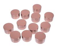 ibasenice Barattoli per Candele Coperchio da 50ml 12 Pezzi in Alluminio Contenitori Resistenti e Sigillati per Viaggi e Campeggio