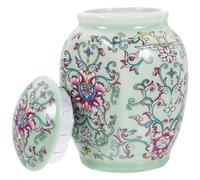 ibasenice Barattolo per tè in Porcellana da 300ml Ermetico e Multifunzionale Design retrò Semplice, Contenitore per tè Sfuso Come Regalo per Inaugurazione Casa