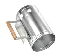 ibasenice Barilotto di Accensione Campeggio Bruciatore Barbecue All'aperto a Carbone Secchio per Il Secchio di Carbone Portatile Carbonella Accendifuoco Argento Metallo