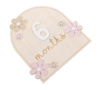 ibasenice Biglietti in Legno Per Neonati Cartello Per Il Mese Di Nascita Elegante Accessorio Fotografico Per La Cameretta Dei Bambini Biglietti Con Foto Per Neonati