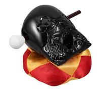 ibasenice Blocco Tempio Sintetico per Meditazione con Cuscino e Mazzuolo Decorazione Buddhista Resistente Blocco Buddha Intagliato per Altare Zen e Pratica di Recitazione