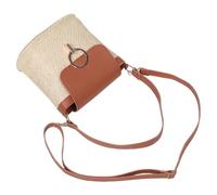 ibasenice Borsa Mare Donna Paglia Tracolla Intrecciata Resistente Secchiello Capacità Borsa Estiva Spalla per Telefono e Cosmetici Stile Boho per Spiaggia e Città