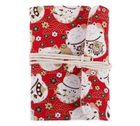 ibasenice Borsa Portaoggetti per Accessori da Lavoro a Maglia Rossa con Custodia per Ferri Circolari Resistente, Organizer Staccabile con 12 Sacchetti con Cerniera, Contenitore Portatile