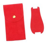 ibasenice Borsa Portatile per Orologio in Flanella Chiusura a Scatto e Protezione per Bracciali e Smartwatch, per Viaggi Custodia Imbottita Rossa