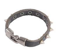 ibasenice Bracciale in Pelle Punk Regolabile con Punte di Metallo per Uomo e Donna Stile Gotico Rocker Accessorio Resistente per Feste e Uso Quotidiano