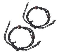 ibasenice Bracciale Intrecciato Estensibile Supporto Porta Pietre Vuote 2 Pezzi per Donna Regolabile 7X7X0.39In per Gioielli Fai da Te e Accessori Personalizzabili