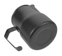 ibasenice Brocca per Schiumare Latte in Acciaio Inox, Brocca per Latte Espresso da 550ml, Nera, per Café e Cucina