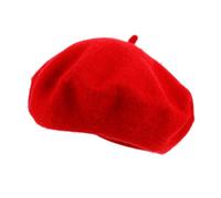 ibasenice Cappello Basco Rosso Donna Invernale Leggero e Caldo Cappelli French Style per Artiste Cappello Vintage con Linee Raffinate per Uso Quotidiano e Viaggi