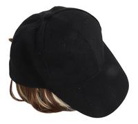 ibasenice Cappello con Parrucca a Larga per Vacanze Estive, Stile Classico e Semplice, ad Alta Temperatura per Trasformazione Istantanea e Volume Naturale