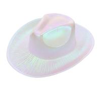 ibasenice Cappello da Cowboy in Eva Bianco, Leggero e Protettivo, Design Western Elegante, per Feste e Costumi di Halloween