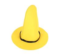 ibasenice Cappello da Strega Giallo Cappello a Cono Alto in Feltro Leggero e Portatile per Cosplay Halloween e Decorazioni Stagionali