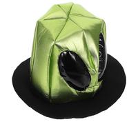 ibasenice Cappello in Elastan e Tessuto Non Tessuto Extraterrestre Occhi Grandi Verde Design Originale e Buffo per Performance Sul Palco o Photo Booth, Unisex per Uomo e Donna