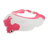 ibasenice Cappello per Lavaggio Chioma a Forma di Dinosauro Rosso, Protezione Orecchie, Materiale Pp e Tpe, Facile da Asciugare, per Bagnetto la Doccia