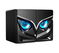 ibasenice Casse USB per Computer Desktop 2 Pezzi Nero, Altoparlanti Stereo | Plastica, Potenza 3 W e Risposta 30 Hz-15 Khz, Rapporto Segnale/rumore Oltre 65 Db, Alimentazione 5v