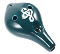 ibasenice Ceramica flauto d'ocarina buco ocarina ocarina per ocarina decorativa Bellissima ocarina musicale simpatica ocarina strumento a fiato ocarina facile Green