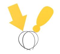 ibasenice Cerchietto Giallo Freccia e Punto Esclamativo Comodo e Mantiene la Forma 2 Pezzi per Chioma per Feste e Compleanni Creativi