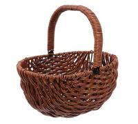 ibasenice Cesto di Fiori in Rattan Cesti di Piante Elegante Arredamento per Cuscino Cesto di Fiori Cestino Cesto di Arrangiamento Maglia Decorativo Versatile Romantico Rose Light Brown Pp
