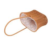 ibasenice Cesto di Fiori in Rattan Sintetico Cestini di Vimini Decorazioni per La Casa Cestino Floreale Intrecciato Multiuso Cestino Portaoggetti Intrecciato per Fiori Riutilizzabile