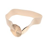 ibasenice Cintura Elastica Larga Donna Beige per Abiti e Giacche Fascia Vita per Look Elegante e Versatile Cintura Vintage Elastica per Definire la Figura