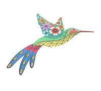 ibasenice Ciondolo Colibrì in Ferro Battuto sospeso arazzi in Tessuto Opere d'Arte per Gli Uccelli per Le pareti Ciondolo in Ferro Ciondolo in Metallo Yellow