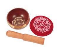 ibasenice Ciotola Tibetana Nepalese Piccola per Meditazione con Martello Ergonomico e Cuscino Morbido Strumento Musicale per Yoga e Relax Portatile