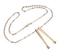 ibasenice Collana Ciondolo a Bacchetta da Batteria in Acciaio Inossidabile 50 CM Catena 3 MM Design Unisex Elegante per Festa e Uso Quotidiano