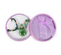 ibasenice Collana con Pendente Bottiglia in Vetro per Oli Essenziali Contenitore Pratico per Aromaterapia Gioiello Chic e Resistente per Donna Accessorio Decorativo e Purificante