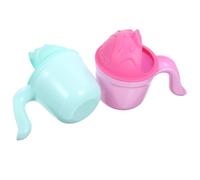 ibasenice Confezione Da 2 Tazze Da Bagno Per Bambini Con Cartoni Animati Per Far Passare L'acqua Attraverso I Tazza Da Doccia Per Neonati