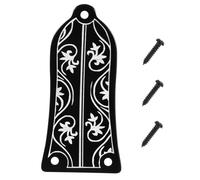 ibasenice Copertura Truss Rod Forma Campana Con Motivo Floreale Per Chitarra Elettrica Nera Con Viti Resistenti Facile Da Installare Compatibile Con Custodia Per Chitarra