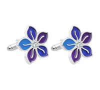 ibasenice Coppia di Cufflinks da Uomo in Rame a Forma di Fiore Finitura Lucida, Design Elegante e Versatile per Eventi Formali e Vacanze, Accessori Raffinati per Camicia