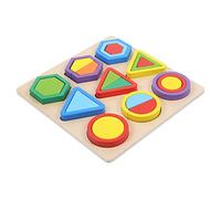ibasenice Costruzione per Bambini Set Puzzle in Legno Educativo Giocattoli Montessori per l'Apprendimento delle Colori Facile da Trasportare e Usare