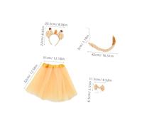 ibasenice Costume Animale Giraffa per Cerchietto Orecchie Gonna in Tulle e Accessori Cosplay Morbidi e Realistici per Feste e Halloween