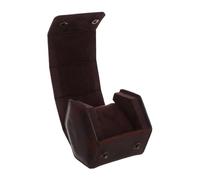 ibasenice Custodia Orologio in Vera Pelle Vintage Esagonale Scatola Protettiva Antipolvere e Antiurto per Smartwatch da Viaggio Organizer Singolo per Uomo con Cuscino Morbido Elegante Porta