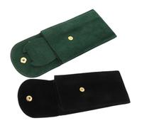 ibasenice Custodia per Orologio da Viaggio 2 Pezzi Porta Orologi Uomo Bottone a Pressione Fodera Protettiva Antigraffio Morbida Custodia Portatile per Orologi di Varie Dimensioni