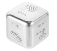 ibasenice Dado Decisionale Per Cibo in Acciaio Inossidabile Dado Scelta Pasto Resistente e Portatile Per Cene Di Famiglia Raduni Con Amici e Anniversari Aiuto Pratico Per Decidere La Cena