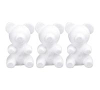 ibasenice Decorazioni di Orso in Schiuma Bianco 3 per Creativi per d'Arte e Lavoretti Manuali