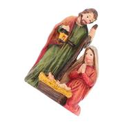 ibasenice Decorazioni Natalizie per La Famiglia Statue da Esterno Decorazioni Natalizie Figura della Sacra Famiglia Statua Romana in Resina