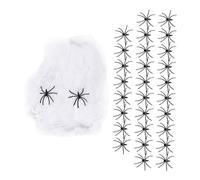 ibasenice Decorazioni per Halloween Ragni Finti Che Si Illuminano al Buio e Si Allungano Adatti per Interni ed Esterni per Feste di Halloween e Decorazioni di Casa