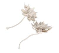 ibasenice Diffusore di Fiori Secchi senza Fuoco 2 Pezzi con Bastoncini in Carta di Paglia e Corda di Cotone, Design Naturale e Distribuzione Uniforme del Profumo per Camera da Letto e Bagno
