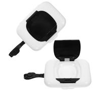 ibasenice Dispenser per Salviette da Viaggio Riutilizzabile 2 in Pp e Silicone Leggero Resistente All'usura, Pratico per Uso All'aperto Culla