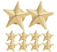 ibasenice Distintivi a Forma di Stella in Rame 3d, Set da 10 Spille da Bavero per Cappelli e Giacche, Decorazioni per Feste e Premi