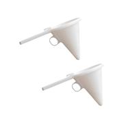 ibasenice Distributore Imbuto per Torta Portatile 2 Pezzi in Plastica Bianco, Design Manuale per Versare Crema e Cioccolato, Accessori per Pasticceria