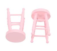ibasenice Dollhouse Design Rotondo Gambe Alte Piccolo Versatile per Micro Scene e Finitura Naturale Log da Rosa