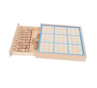 ibasenice Educativo Sudoku Tavolo Puzzle Numerico Blu con Cassetto per Sviluppo e Ragionamento