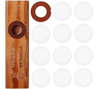ibasenice Flauto Kazoo in Legno Per Bambini E Adulti - 1 Set Kazoo Ukulele Chitarra Partner Strumenti Musicali Con Membrane