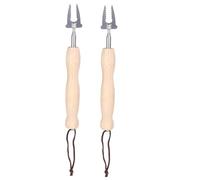 ibasenice Forchette Telescopiche da Barbecue in Inox e Legno 2 con Manico a Forma di Zucca Pratiche Cucina e Giardino