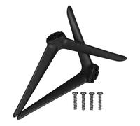ibasenice Gambe universali per base TV con piedini in plastica nero, 1 paio, installazione semplice per soggiorno e ufficio, design moderno e salvaspazio Stili multipli