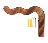 ibasenice Ganci Appendiabiti in Legno a Forma di Onda per Piante da Interno e Esterno, Supporti da Parete Resistenti alle Intemperie per Fioriere Sospese, Soluzione Salvaspazio per Giardino