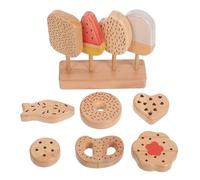 ibasenice Gelateria Playset Gioco Di Finzione Gelato Di Gelato Simulazione Cibo Giocattolo Giocattoli Da Cucina In Legno Giocattoli Ciambelle Cibo Giocattolo